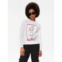 KARL LAGERFELD Pulóver 235W1810 Fehér Regular Fit