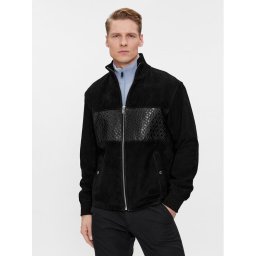 Boss Bőrkabát Mardano 50508770 Fekete Regular Fit