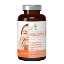 Viva Natura Kollagén Kapszula Hialuronsavval, C-vitaminnal, Kovafölddel és MSM-mel 100 db