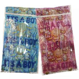 Party függöny,It's a girl, világos pink, 100 X 200 cm