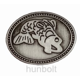 Kihúzható fém pohár hal ón matrica, 3x4,5 cm (kulcstartó) 2,5dl