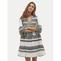 Vero Moda Nyári ruha Dicthe 10225127 Fehér Loose Fit