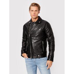Guess Bőrkabát M2YL12 L0QN0 Fekete Regular Fit
