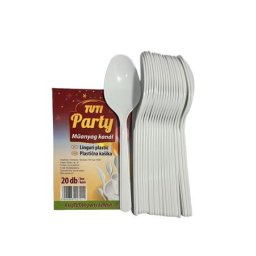 TUTI Műanyag kanál, 20 db, TUTI "Party"