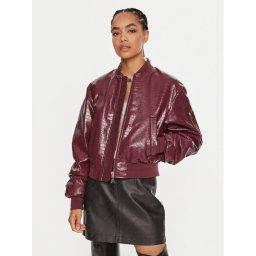 Patrizia Pepe Műbőr dzseki 8O0136 E050 Bordó Regular Fit