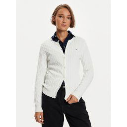 Gant Kardigán 4800103 Ekru Slim Fit