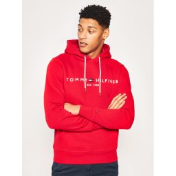 Tommy Hilfiger Pulóver Logo Hoody MW0MW11599 Piros Regular Fit