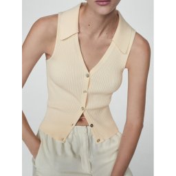 Mango Felső Ali 77022922 Bézs Slim Fit