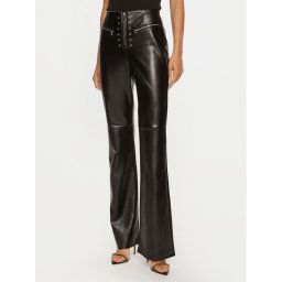 Patrizia Pepe Műbőr nadrág 8P0640 E005 Fekete Slim Fit