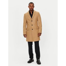 Hugo Gyapjú kabát Migor 2441 50528793 Bézs Slim Fit