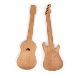 Kínálótál gitáros, fa (2 db/szett)