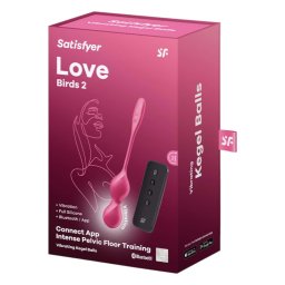Satisfyer - Love Birds 2 vibrációs gésagolyó páros, távirányítóval (pink) (APP-os)