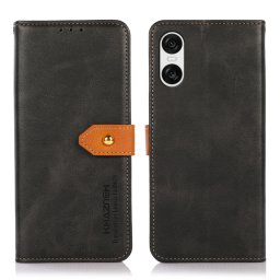 KHAZNEH DUAL-COLOR Pénztárcahuzat Sony Xperia 10 VI-hoz fekete