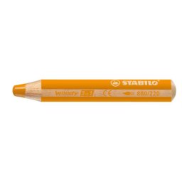 STABILO Színes ceruza, kerek, vastag, STABILO "Woody 3 in 1", narancssárga
