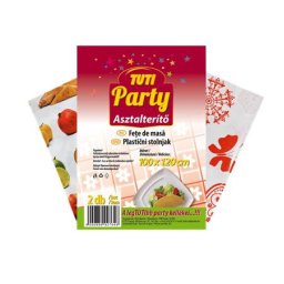 TUTI Műanyag asztalterítő, 100 x 120 cm, 2 db, TUTI "Party"