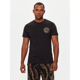 Versace Jeans Couture Póló 77GAHT00 CJ00T Fekete Slim Fit