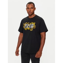 Versace Jeans Couture Póló 77GAHE05 CJ00E Fekete Regular Fit