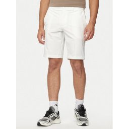 Boss Szövet rövidnadrág S_Commuter 50504392 Fehér Slim Fit