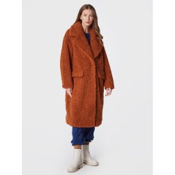 United Colors Of Benetton Báránybőr kabát 2EYHDN00R Barna Loose Fit