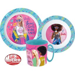 Barbie étkészlet, micro műanyag szett 265 ml-es bögrével Nr1