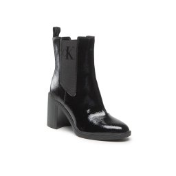 Calvin Klein Jeans Bokacsizma Block Heel Boot Naplak YW0YW00856 Fekete