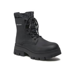 Calvin Klein Jeans Bokacsizma Chunky Combat Laceup Hiking YW0YW00739 Fekete