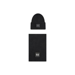 Ugg Sál és sapka szett W Chunky Rib Knit Set 20270 Fekete