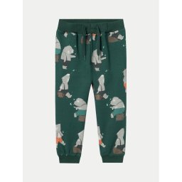 NAME IT Melegítő alsó Larsen 13232067 Zöld Regular Fit