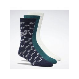 Reebok Unisex Magasszárú Zokni Classics Fold-Over Crew Socks 3 Pairs H47533 Zöld