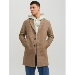 Jack&Jones Gyapjú kabát 12239008 Bézs Regular Fit