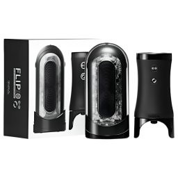 TENGA Flip 0 Electronic - automata maszturbátor férfiaknak (fekete)