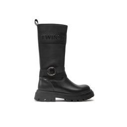 TWINSET Csizma Stivale 242GCJ M Fekete