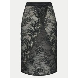 Guess Midi szoknya O4BD02 KCG40 Fekete Regular Fit
