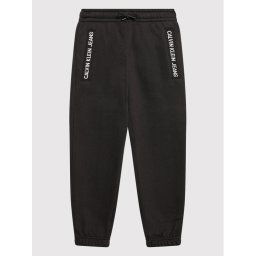Calvin Klein Jeans Melegítő alsó Intarisia Logo Jogger IU0IU00235 Fekete Regular Fit