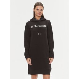 Tommy Hilfiger Kötött ruha WW0WW40344 Fekete Regular Fit