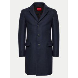 Hugo Gyapjú kabát Migor 2441 50528793 Sötétkék Slim Fit