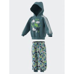 adidas Melegítő ruha szett Dino Camo Allover Print French Terry Jogger Set IM1662 Türkizkék