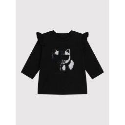 Karl Lagerfeld Kids Felső és leggins szett Z98113 M Fekete Regular Fit