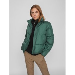 Vila Pehelykabát 14076559 Zöld Regular Fit