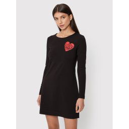 LOVE MOSCHINO Hétköznapi ruha W5C9201E 2374 Fekete Regular Fit