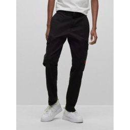 Hugo Szövet nadrág 50484022 Fekete Slim Fit