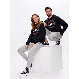 Converse Pulóver Unisex 10025469-A01 Fekete Standard Fit