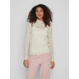Vila Blúz Blondy 14082163 Ekru Regular Fit