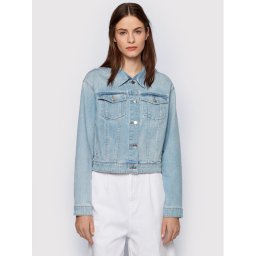 Boss Farmer kabát Denim Jacket 1.0 50448340 Kék Relaxed Fit