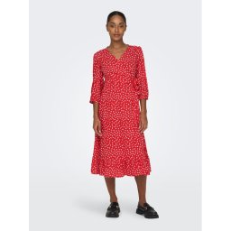ONLY Hétköznapi ruha 15253350 Piros Regular Fit