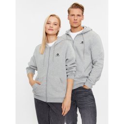 Converse Pulóver Classic Fit Left Chest Star Chev Emb Full Zip Hoodie Bb 10024511-A04 Szürke Regular Fit