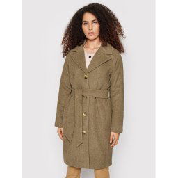 Selected Femme Gyapjú kabát Milan 16079496 Barna Regular Fit