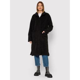 Didriksons Báránybőr kabát Aud 5038103 Fekete Oversize