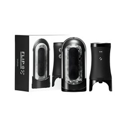TENGA Flip 0 Electronic - automata maszturbátor férfiaknak (fekete)
