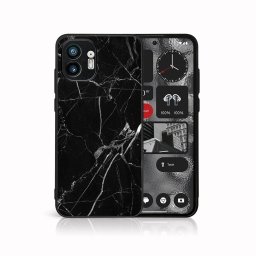 PROTEMIO MY ART Védőburkolat a Nothing Phone 1-hez BLACK MARBLE (142)